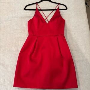 Topshop Red Strappy Mini Dress